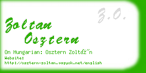 zoltan osztern business card